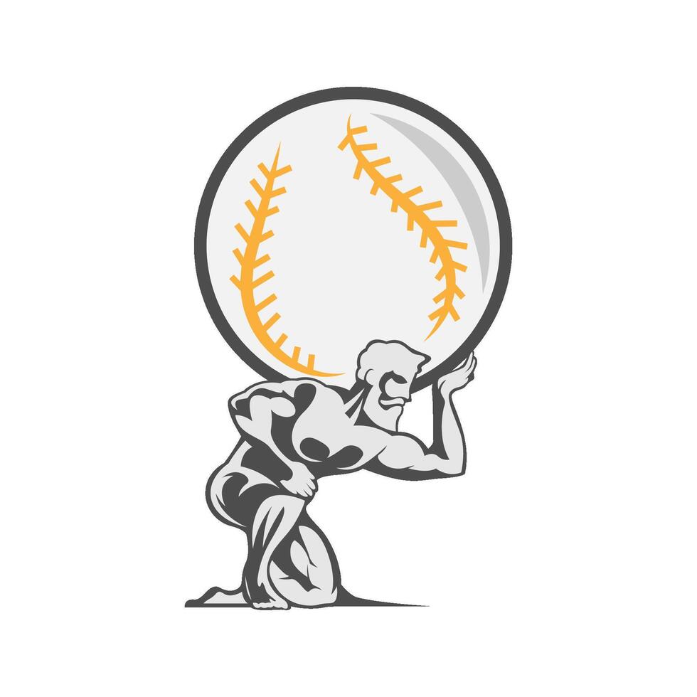 Atlas statue logo image vector