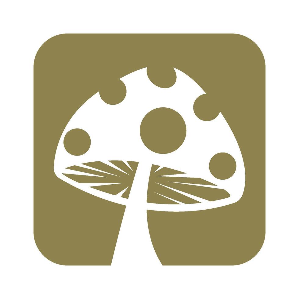 Mushroom logo icon flat design vector