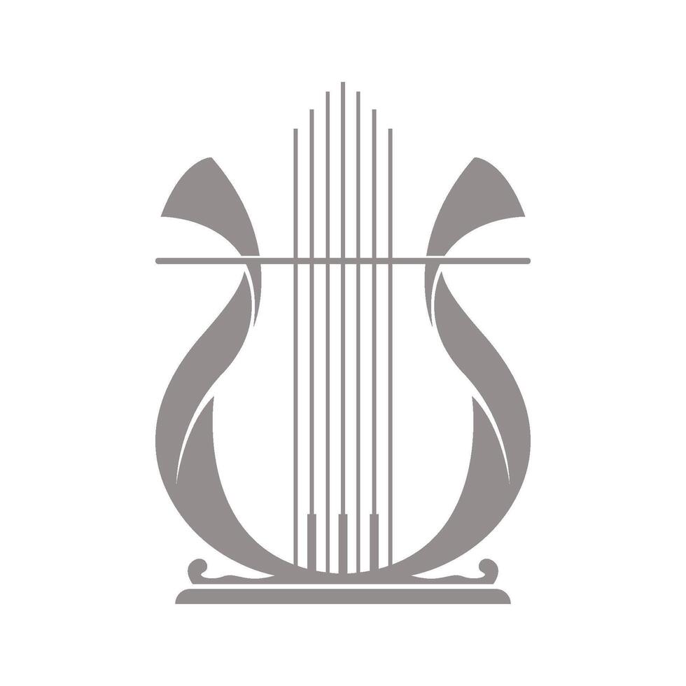 Harp musical instrument icon vector