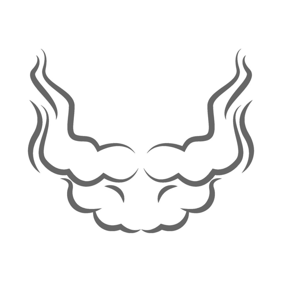 Smoke icon logo vector