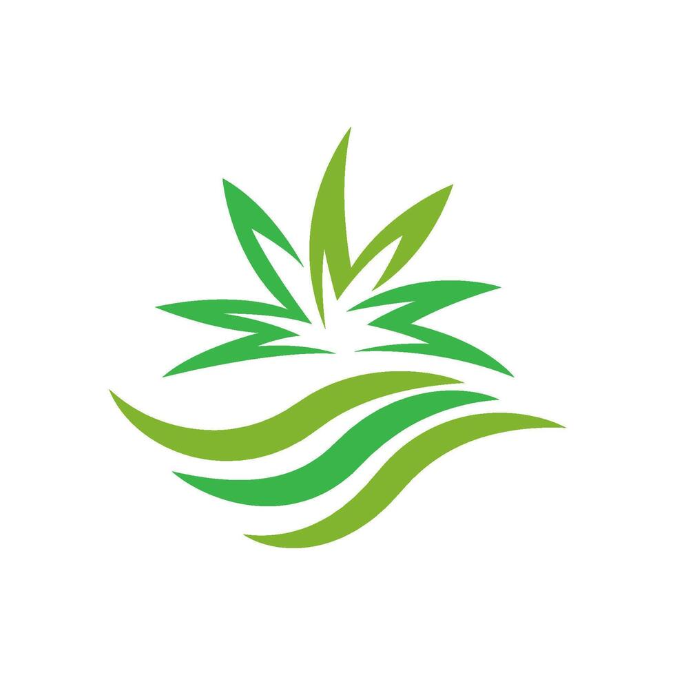 Grass logo icon illustration vector
