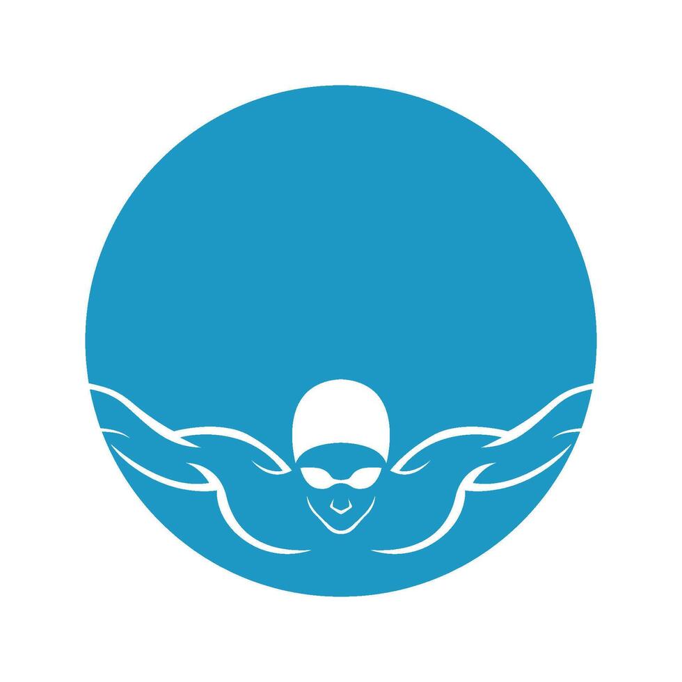 Swimming sport icon flat illustration vector