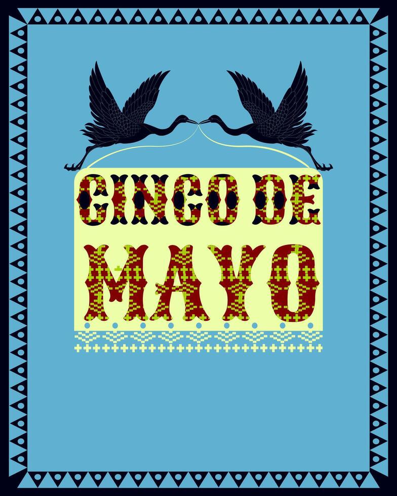 Mexican culture with vibrant Cinco de Mayo vector