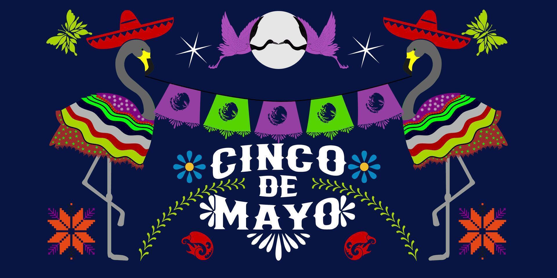 Cinco de Mayo with this vibrant Mexican fiesta design vector