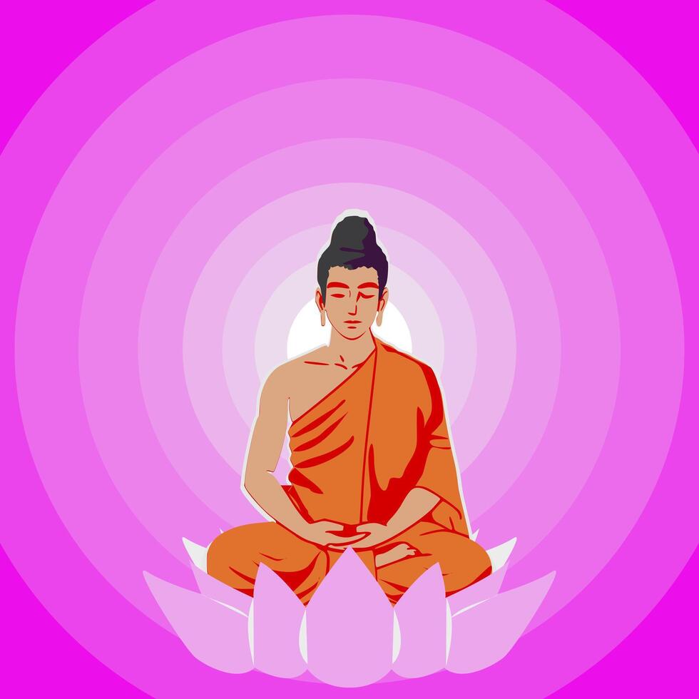 Experience tranquility with this Meditative Buddha vector