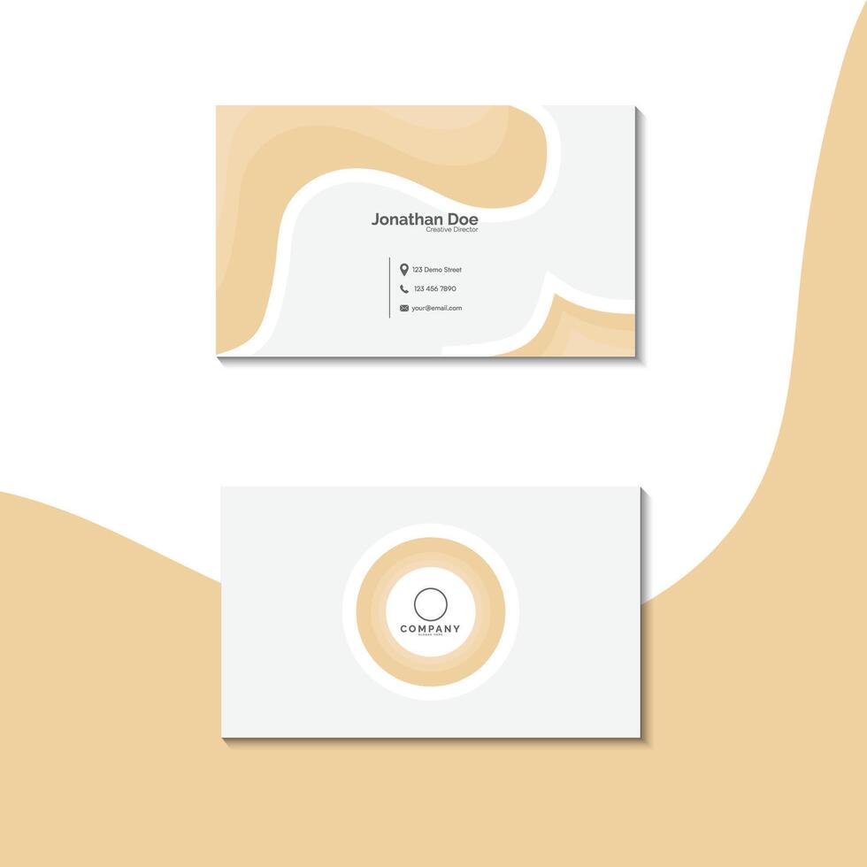 Modern minimal business card design vector