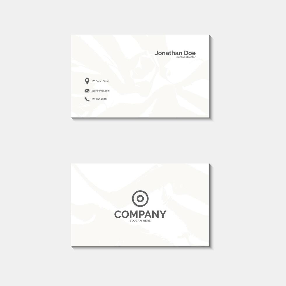 Modern Eco Friendly Business Card Template Minimal Design Layout vector