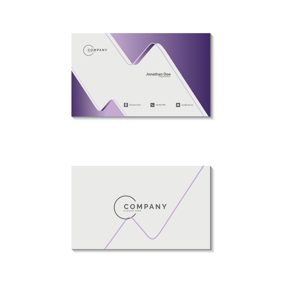 elegant minimal business card design vector