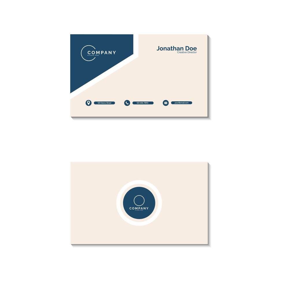Minimal Business Card Design Template vector