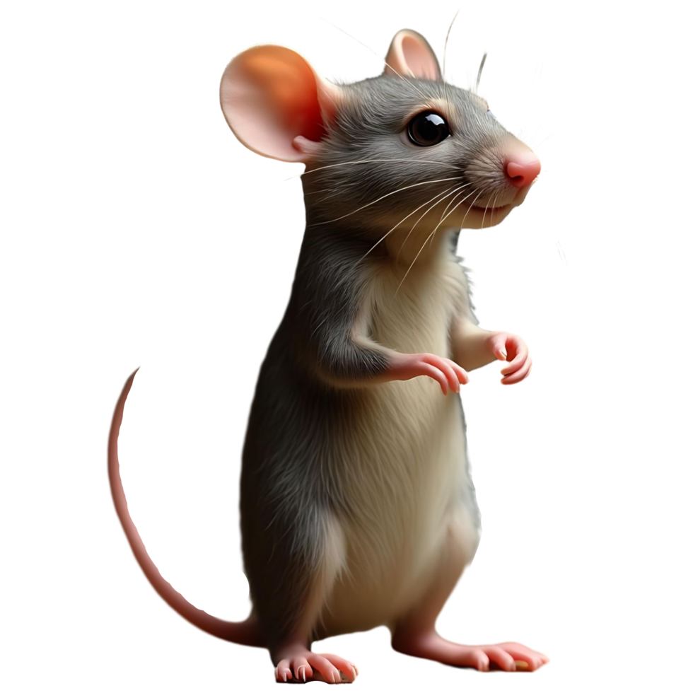 Close-Up of Domestic Rat Perfect for Science Lab or Pet Use png