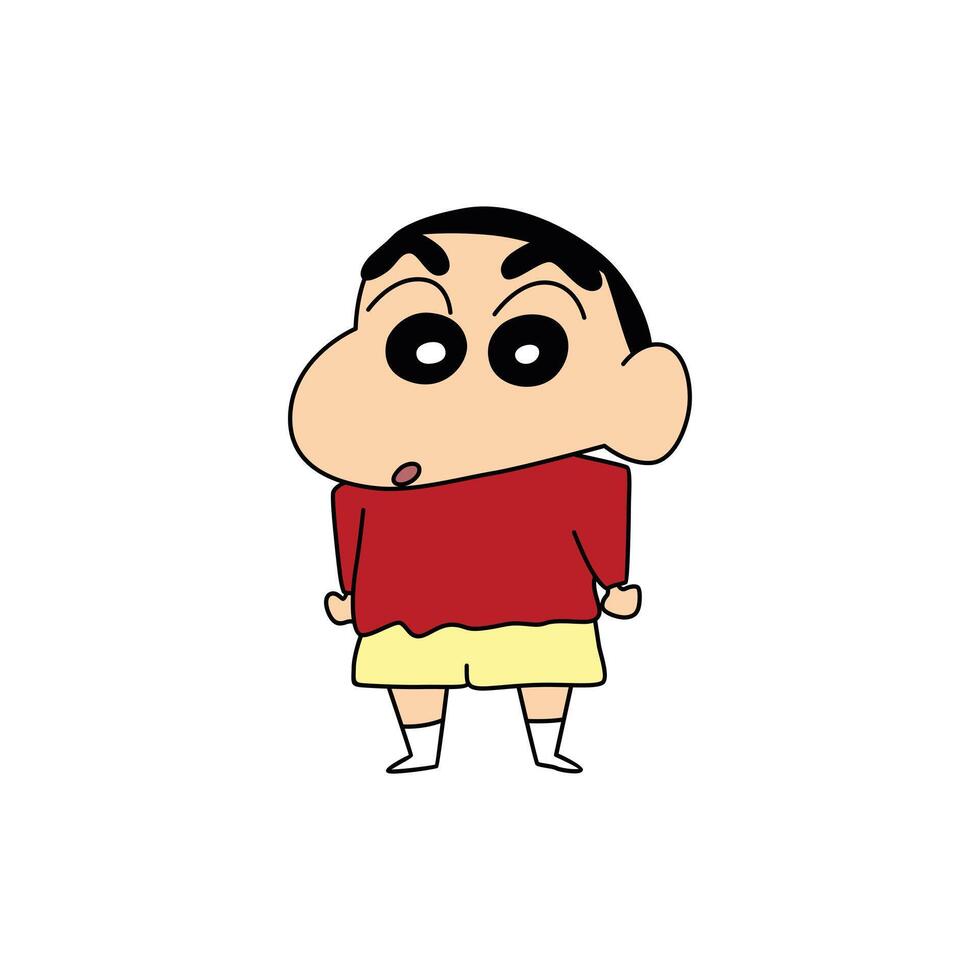 sinchan was standing vector