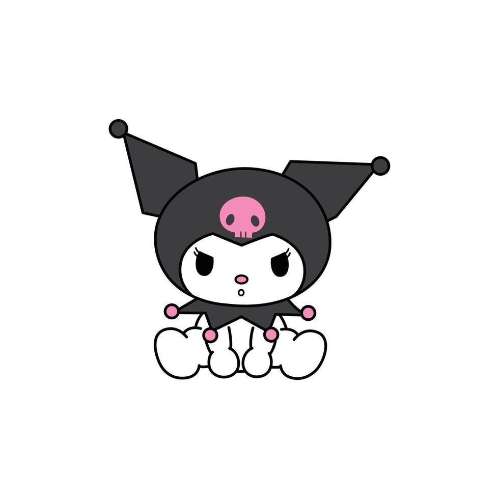 kuromi is sitting vector