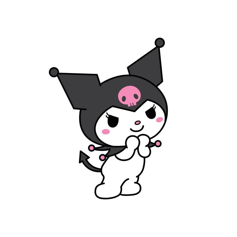 Kuromi with cute Face vector