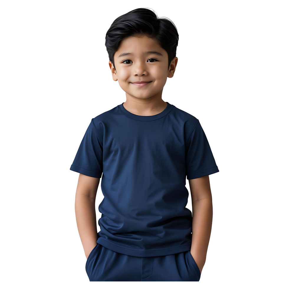 Young Boy with Hands in Pockets Clean Background Stock Photo for Advertisements png