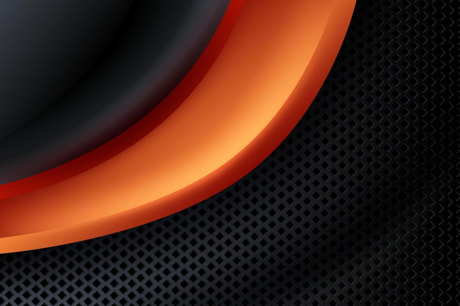 orange shape black background web banner template vector
