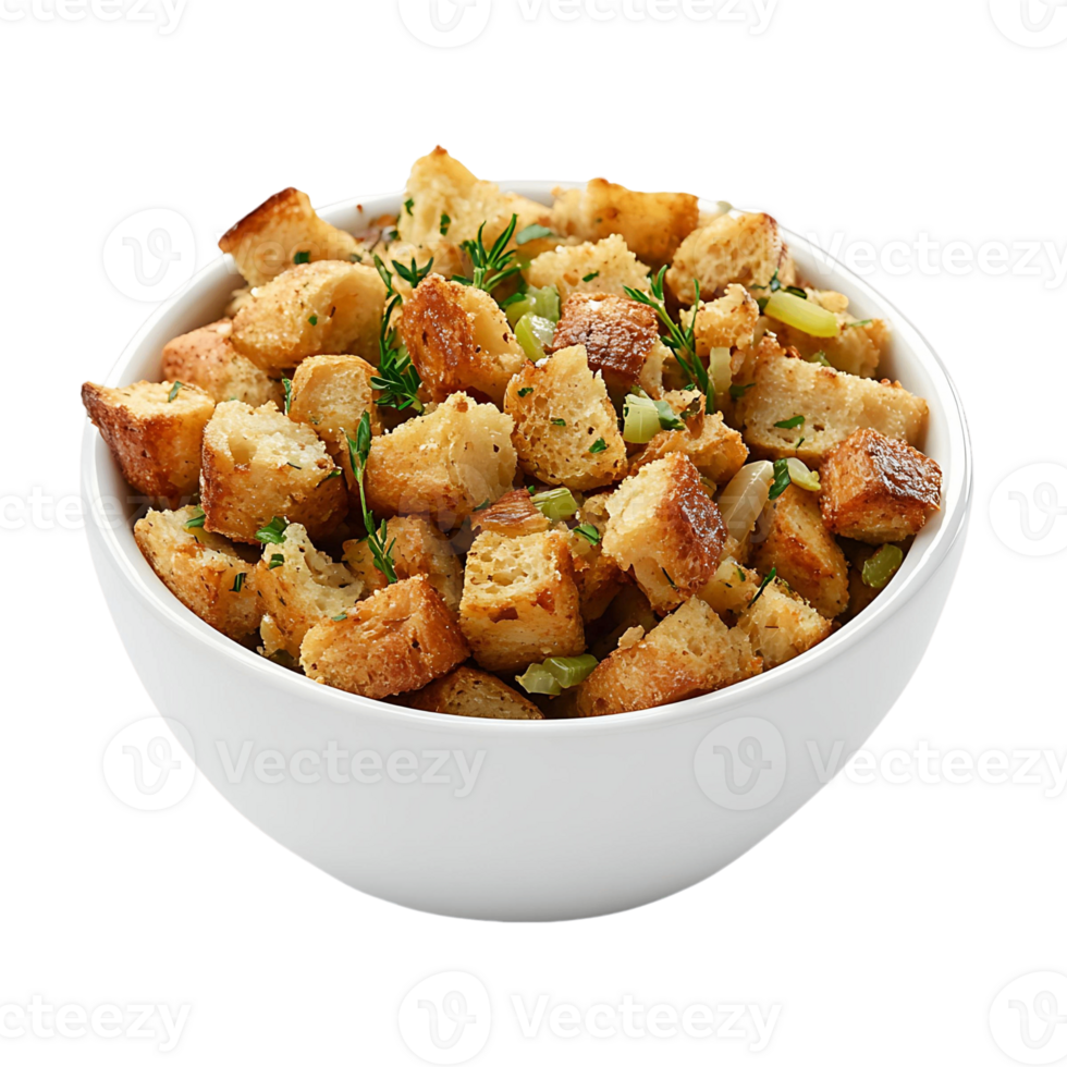Freshly Baked Bread Stuffing with Herbs png