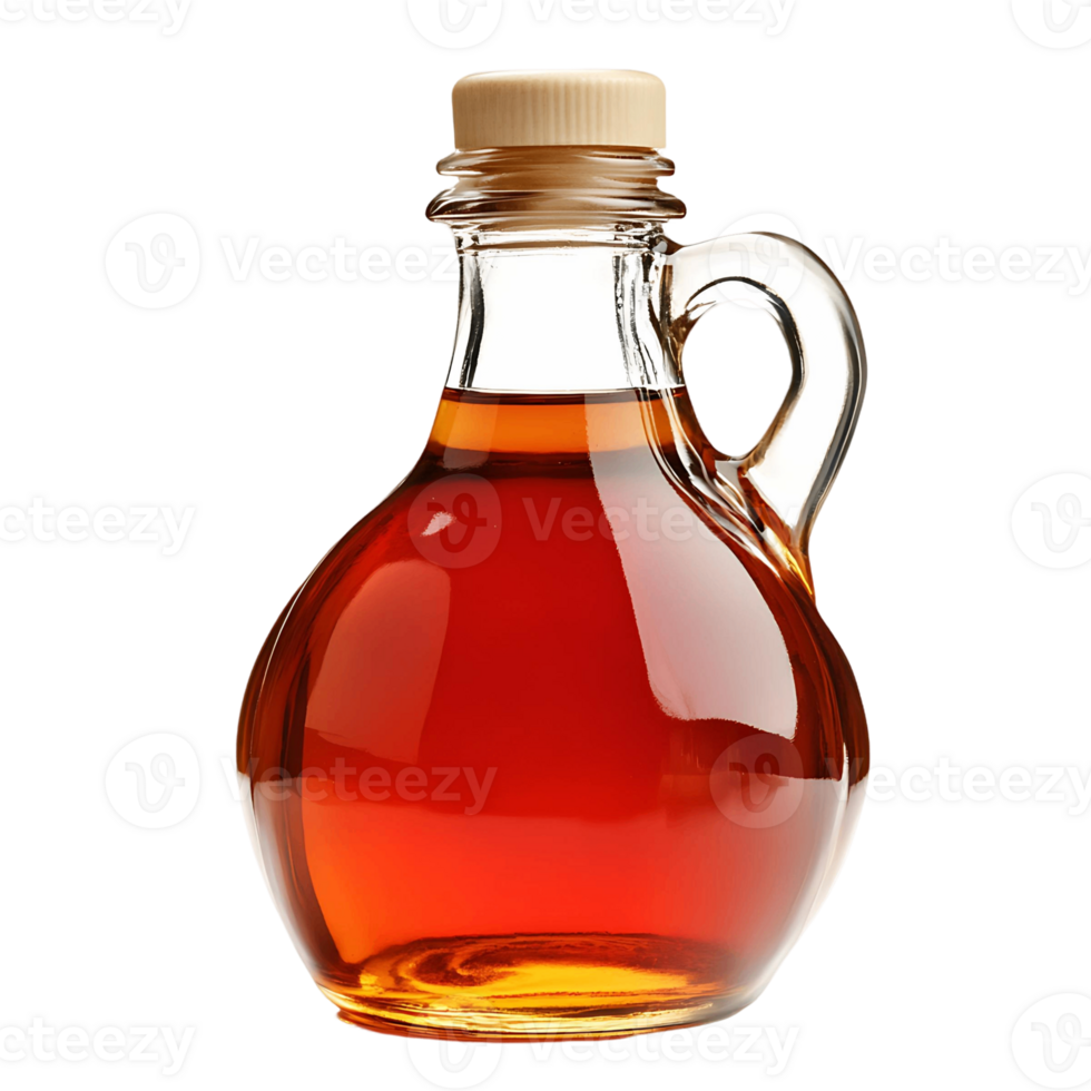 Maple Syrup in Decorative Glass Bottle png