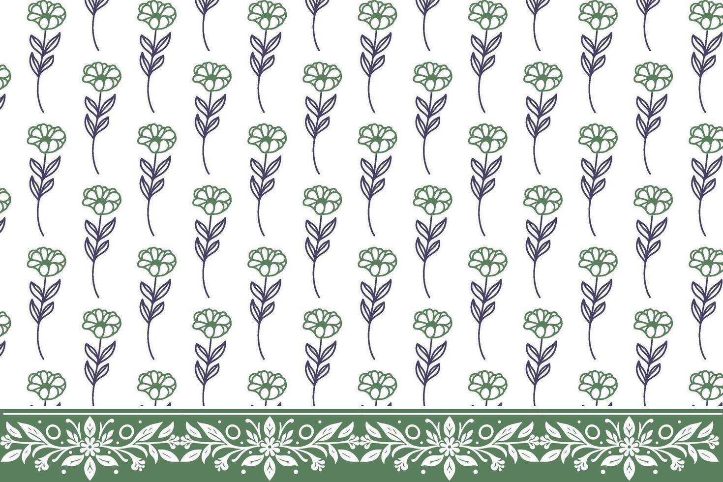 minimal pattern border. floral embroidery repeat. one line petal sketch. seamless textile artwork. botanical hand drawn design. outline modern elements vector