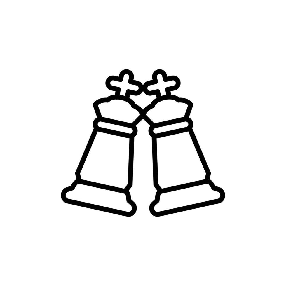 draw in chess outline icon design good for web or mobile app vector