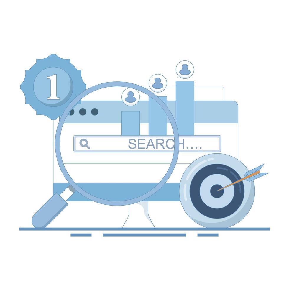 Concept Data Analysis. Competitive monitoring tracks business strategies, market trends, and competitor performance. Business intelligence data analysis. Competitor analysis.. vector