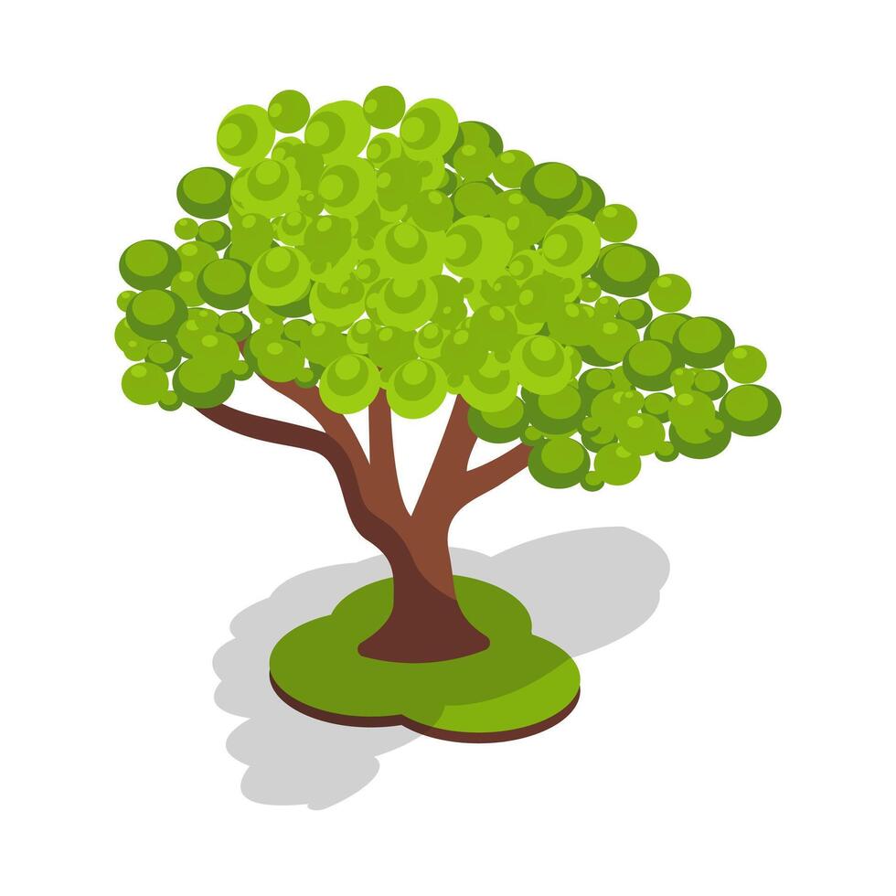 Dense Foliage Isometric vector