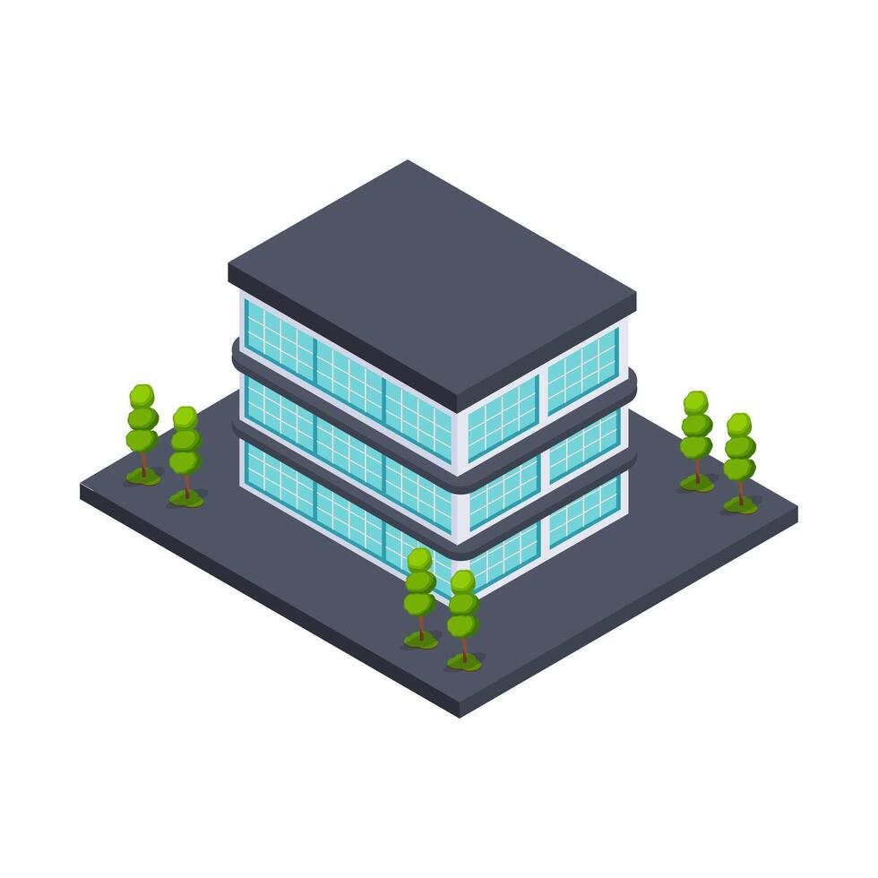 Office Building Isometric vector