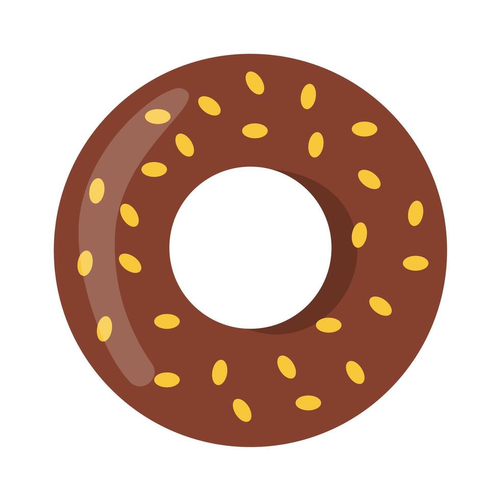 Chocolate Donut with Sprinkles vector