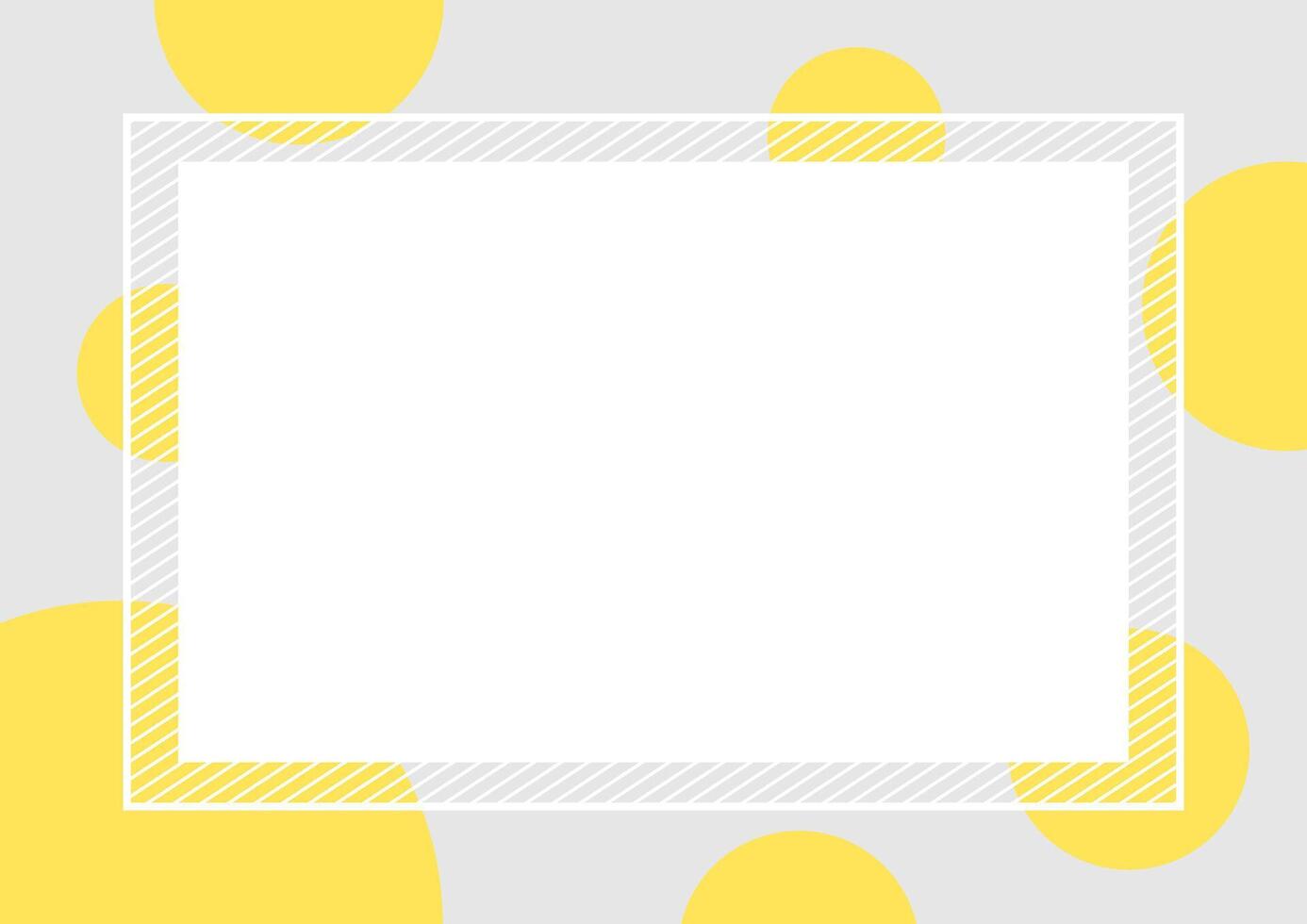 empty banner frame polka dot yellow colors pastel for background, banner frame polka dot pastel yellow colors copy space advertising, template banner blank and polka dot on gray frame graphics vector