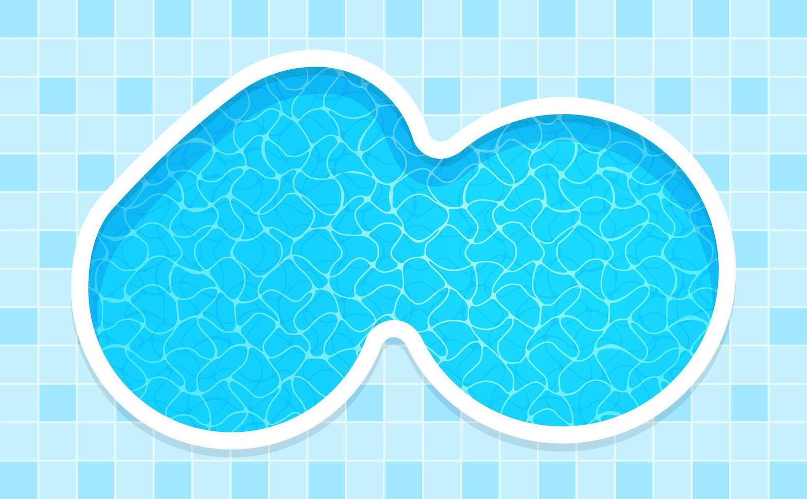 swimming pool in top view, beautiful water surface pool for background, water surface ripples and transparent reflection, summer pool party banner copy space text, holiday banner refreshing poolside vector
