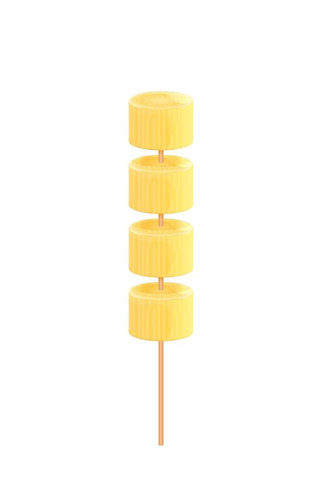 sugar cane slice in a wooden bamboo stick thin isolated on white background, sugarcane pieces cut fresh, Illustration pieces of sugarcane, clip art sugar cane, sugarcane easy street foods sweet fruit vector