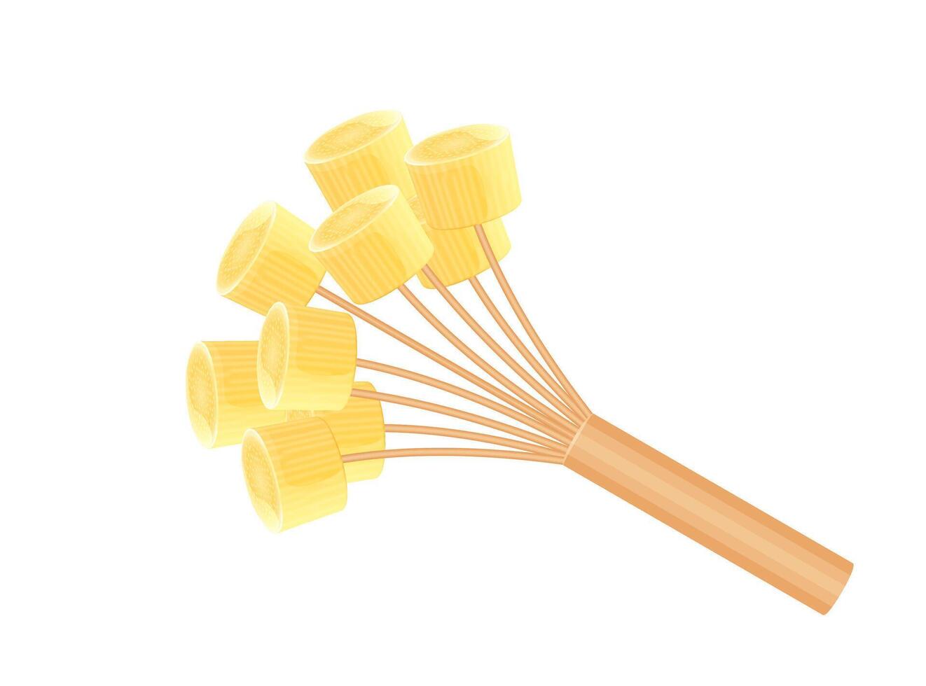 sugar cane slices in a wooden bamboo stick thin isolated on white background, sugarcane pieces cut fresh, Illustration pieces of sugarcane, clip art sugar cane vector