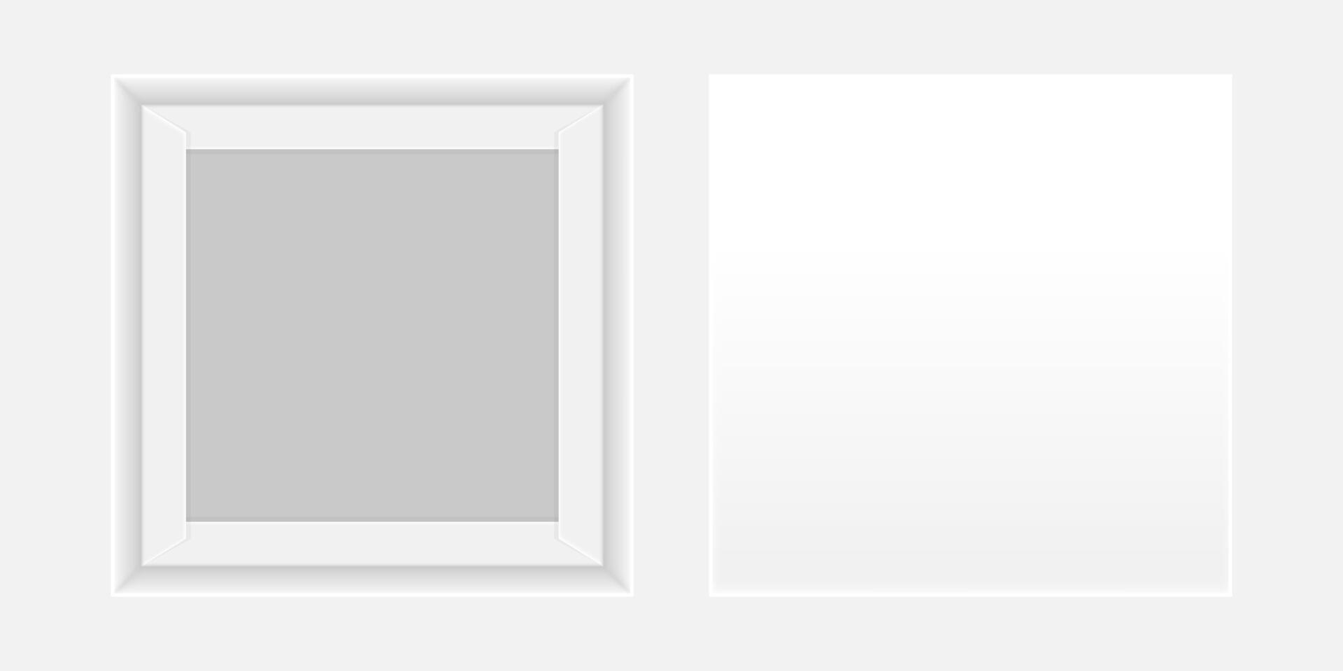 Square white Box open, Top view of white Box isolated on white background, Square Box White Packaging Template blank, Empty Box Template for design product and packaging paper kraft card board vector