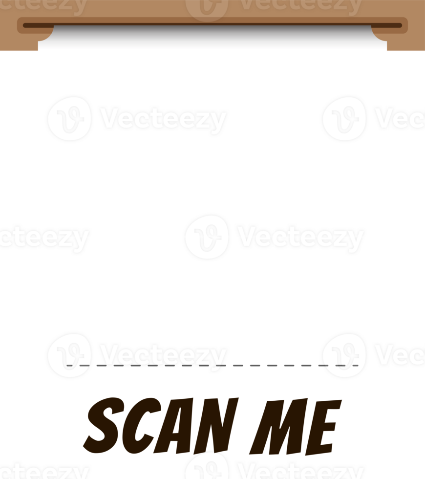 scan me sign ticket simple png