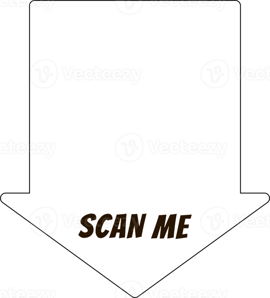 scan me sign arrow png