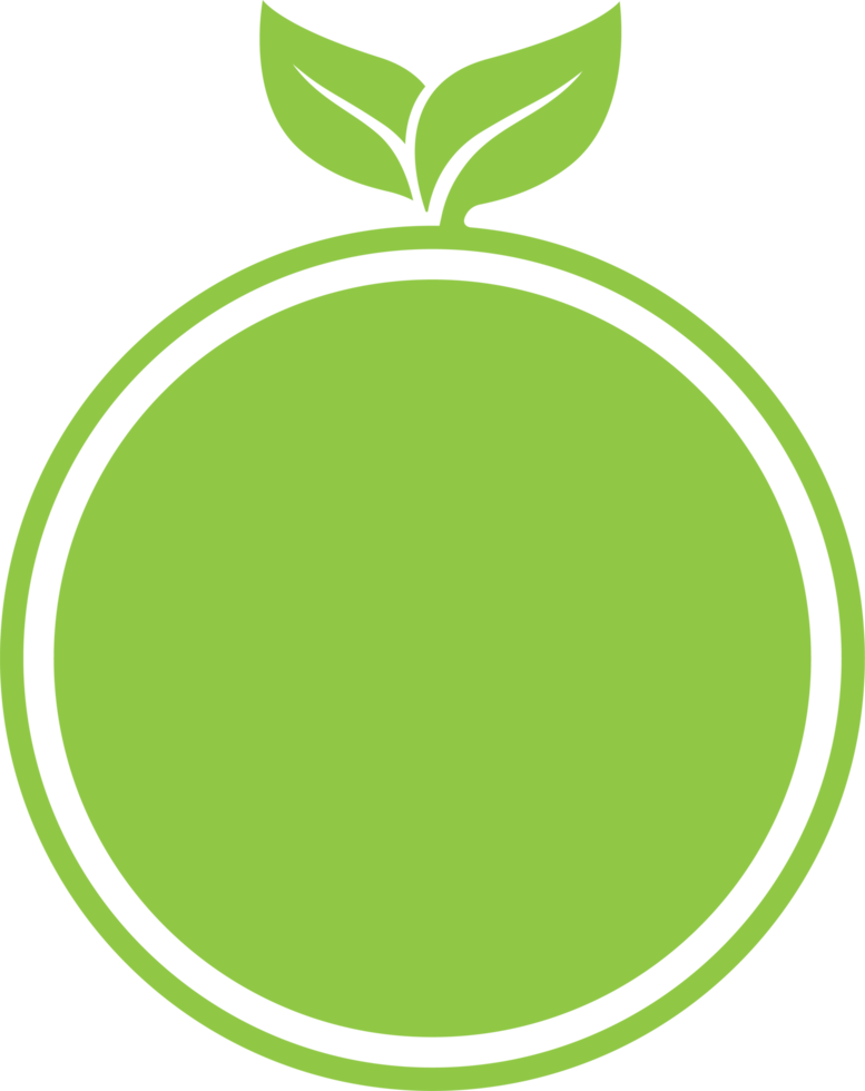 sign circle green leaf png