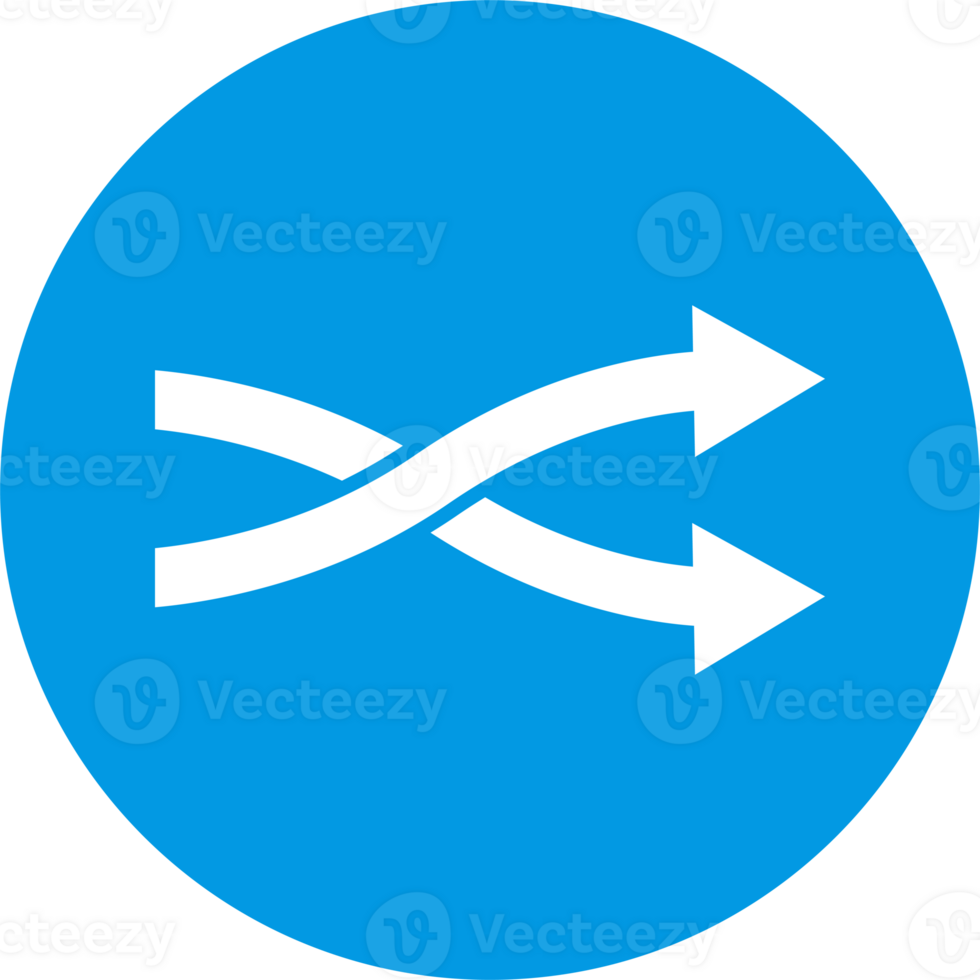 Redirect icon change direction symbol for graphic design, logo, web site, social media, mobile app, ui illustration png