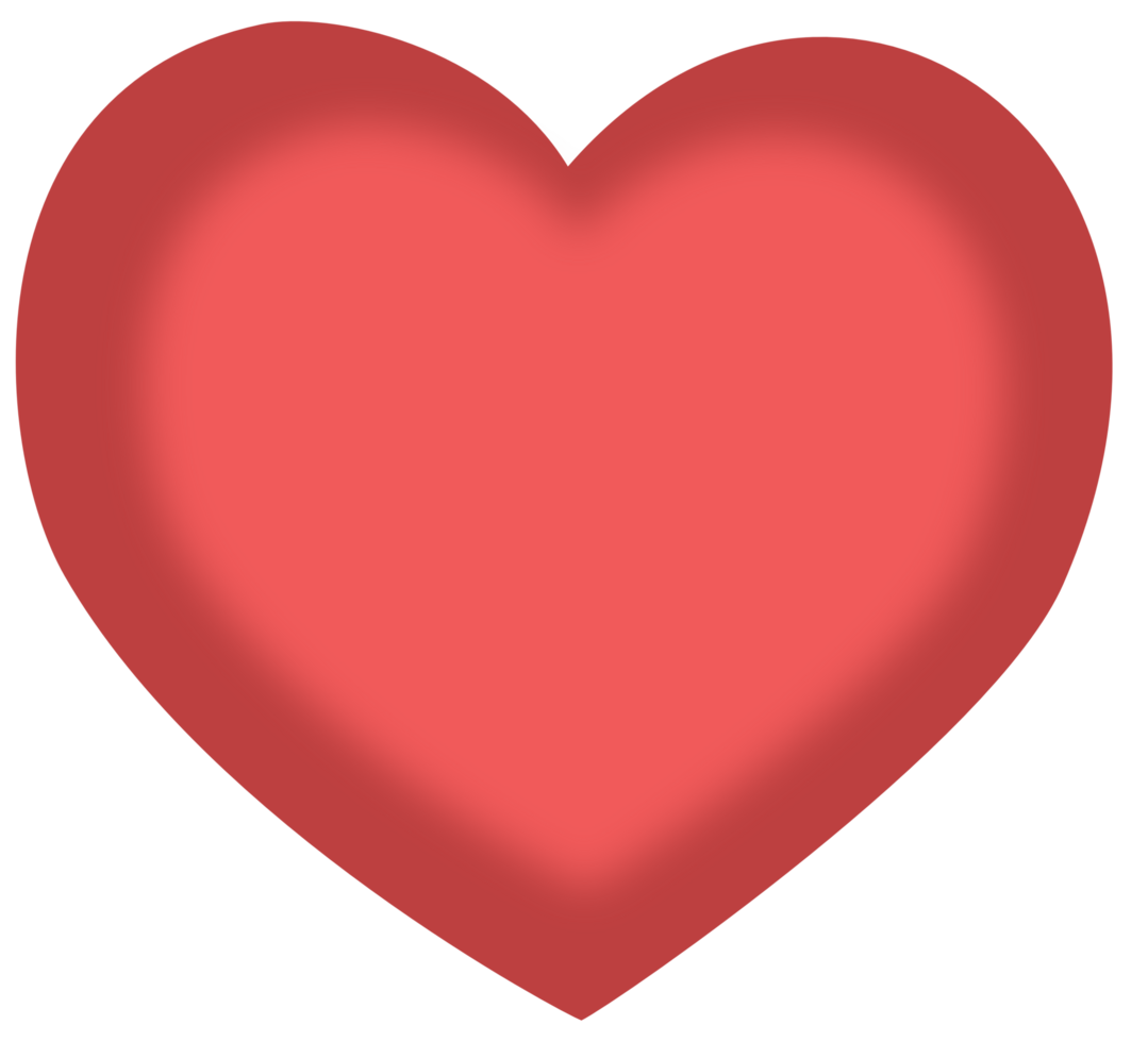 Cute cartoon red heart png