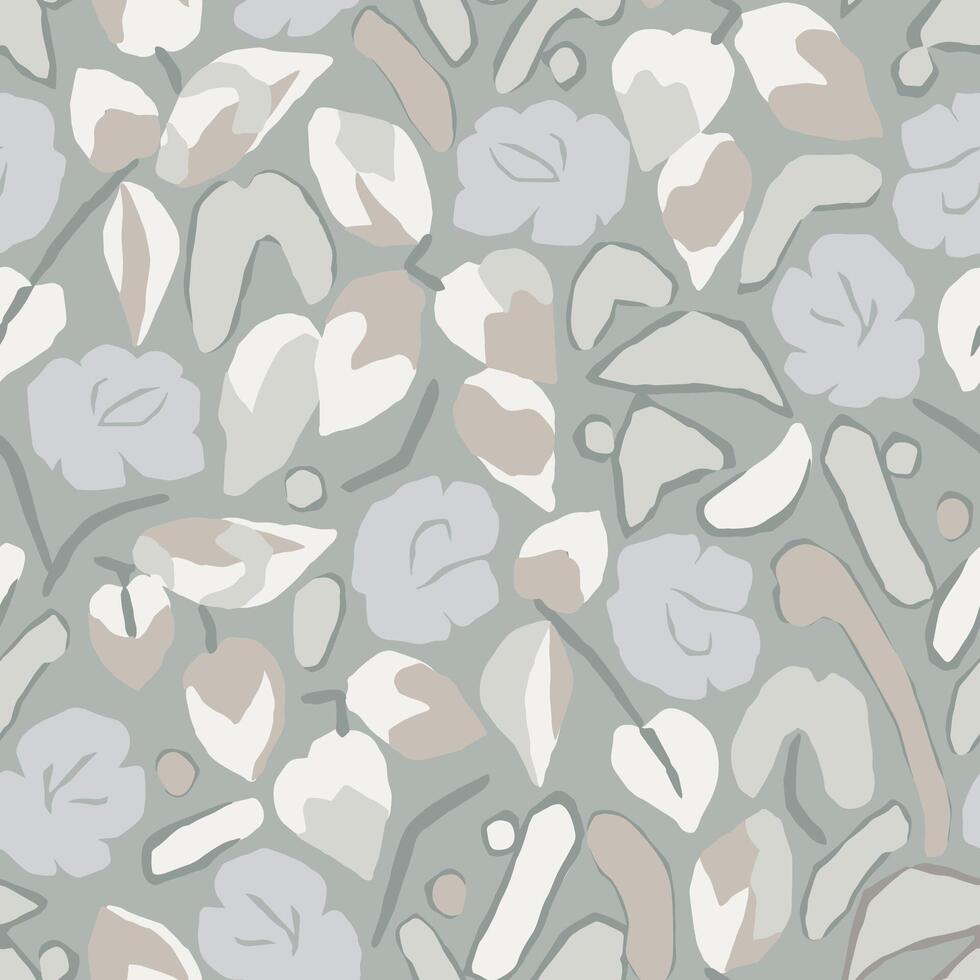 floral nature motif seamless pattern vector