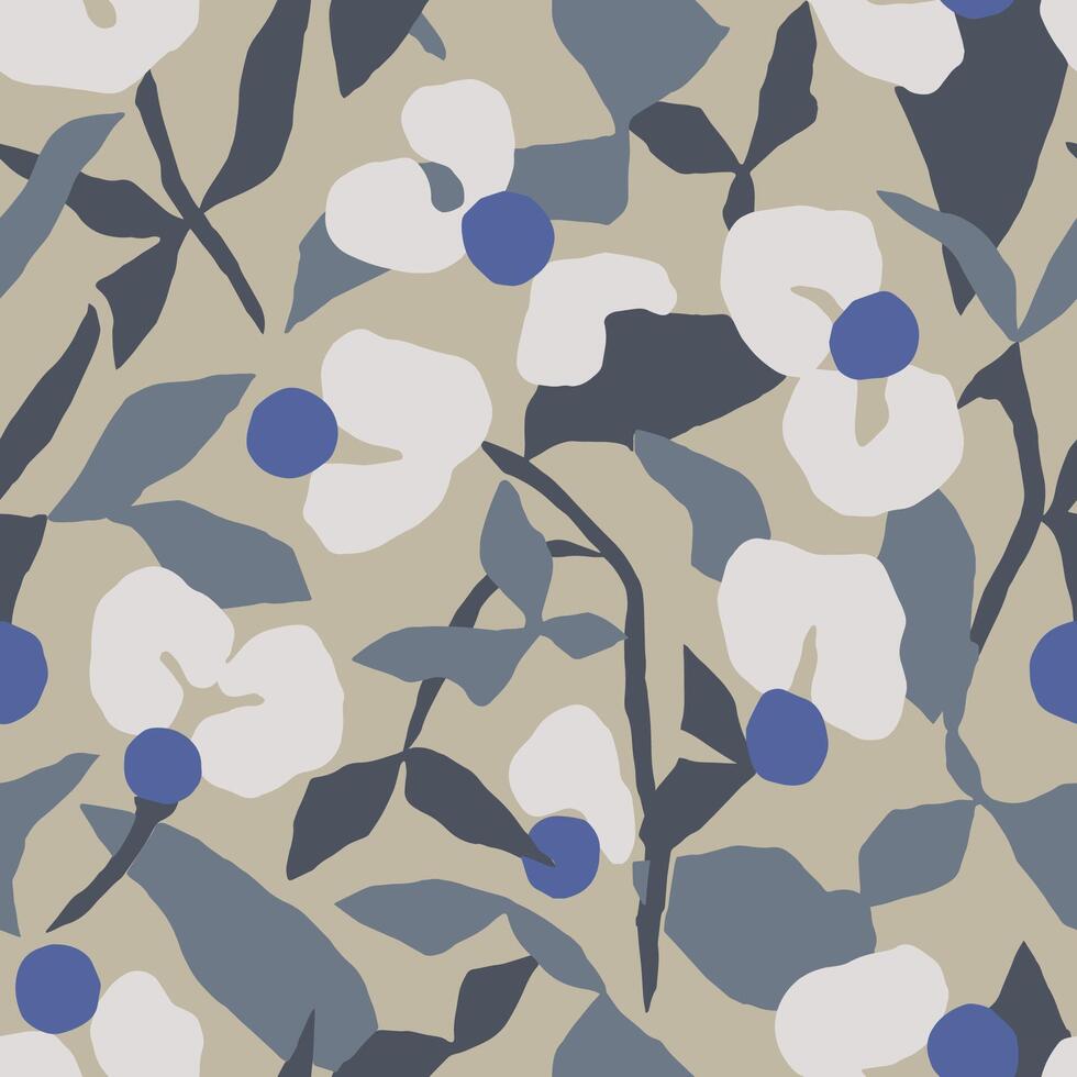 modern and simple floral seamless pattern vector