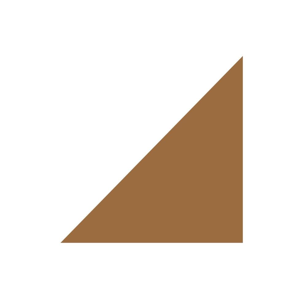 right triangle basic simple shapes isolated on white background, geometric right triangle icon, 2d shape symbol right triangle, clip art geometric right triangle shape for kids learning vector
