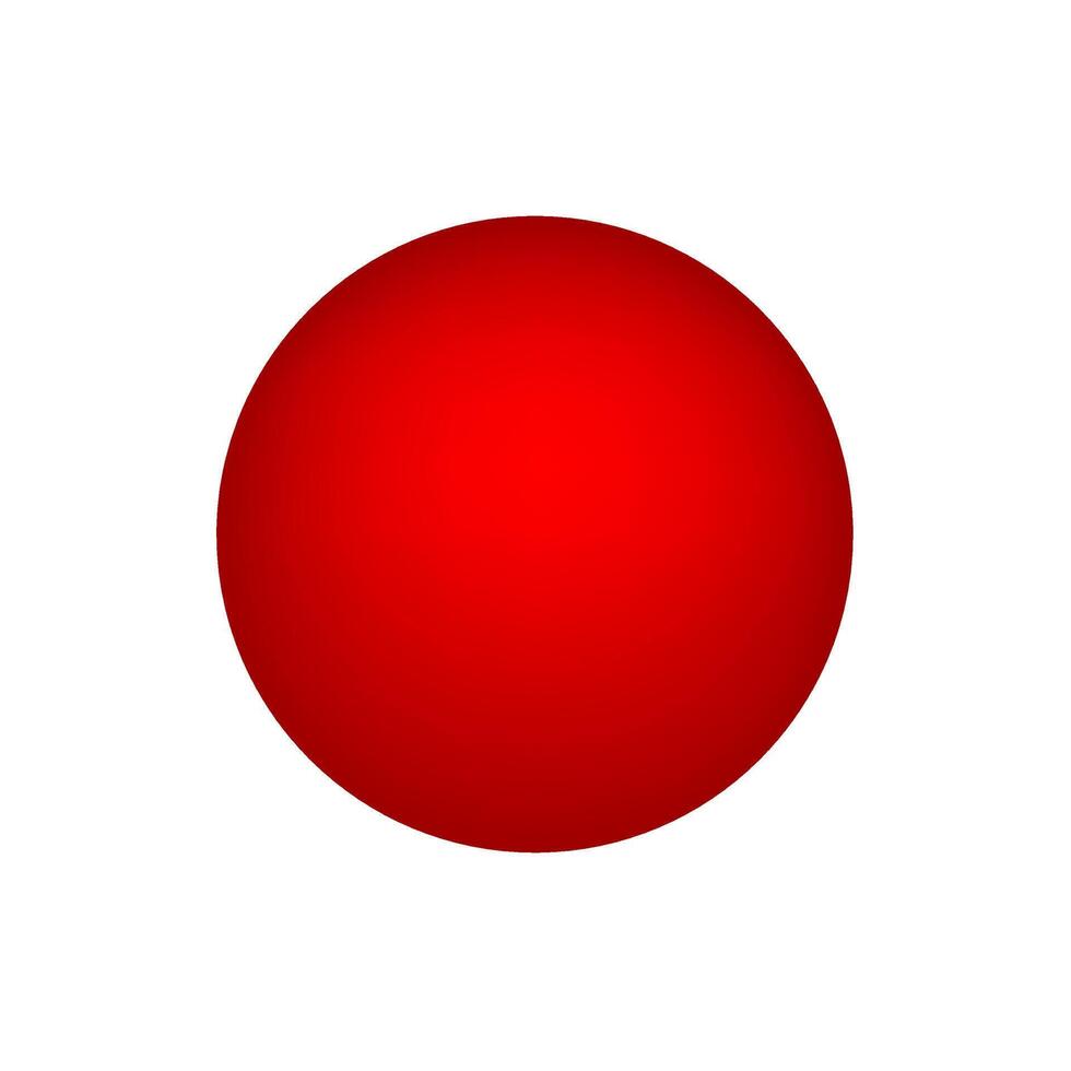 red sphere basic simple 3d shapes isolated on white background, geometric sphere icon, 3d shape symbol sphere, clip art geometric sphere shape for kids learning vector