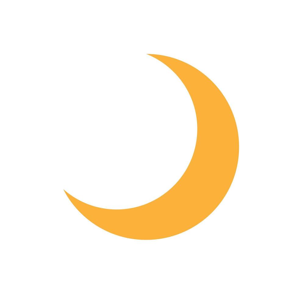 crescent basic simple shapes isolated on white background, geometric crescent icon, 2d shape symbol crescent, clip art geometric crescent moon shape for kids learning vector