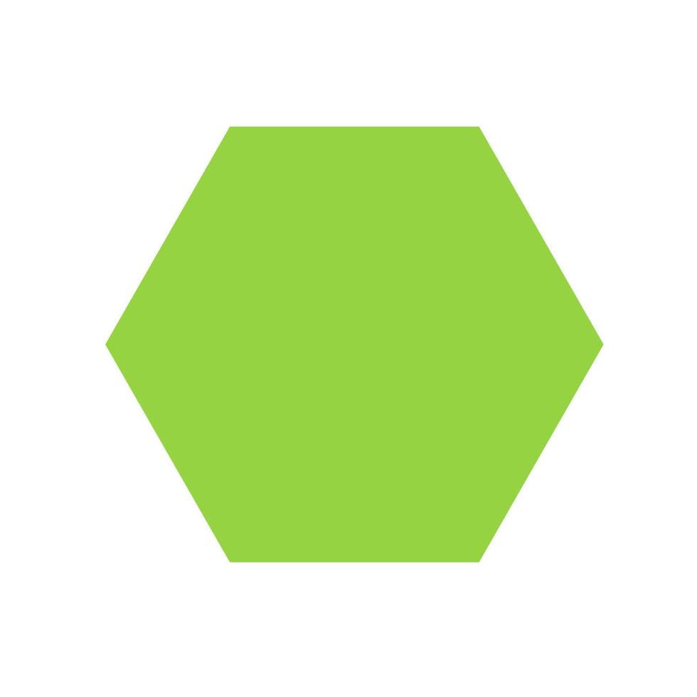 hexagon basic simple shapes isolated on white background, geometric hexagon icon, 2d shape symbol hexagon, clip art geometric hexagon shape for kids learning vector