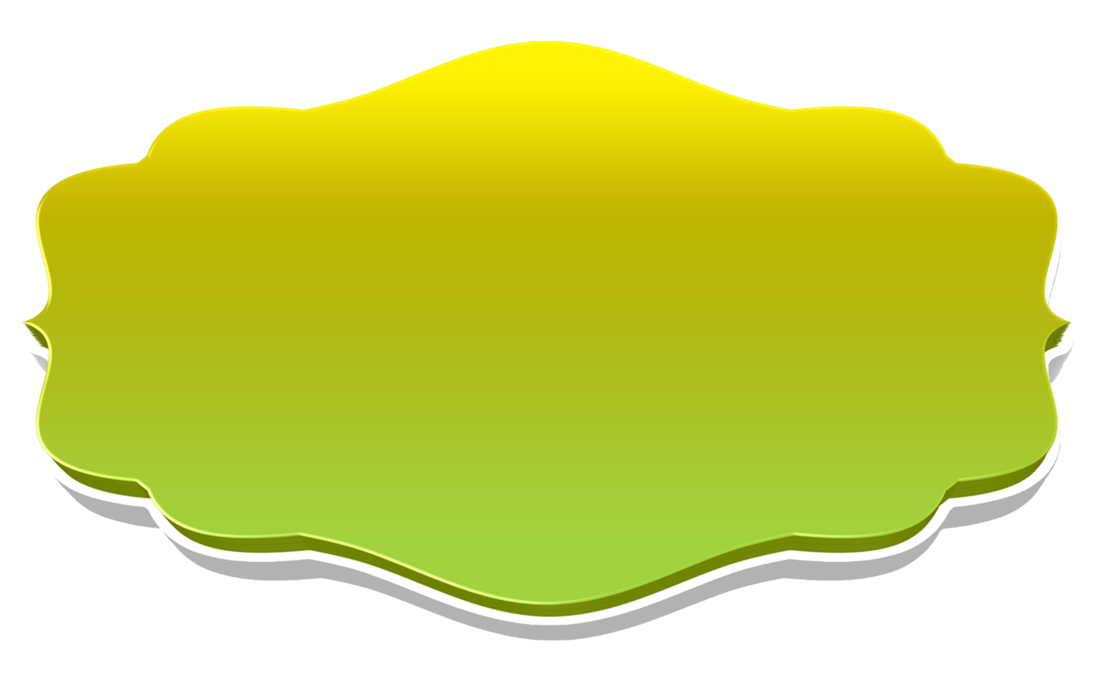 Green Islamic Ornament Title Frame Label Banner png