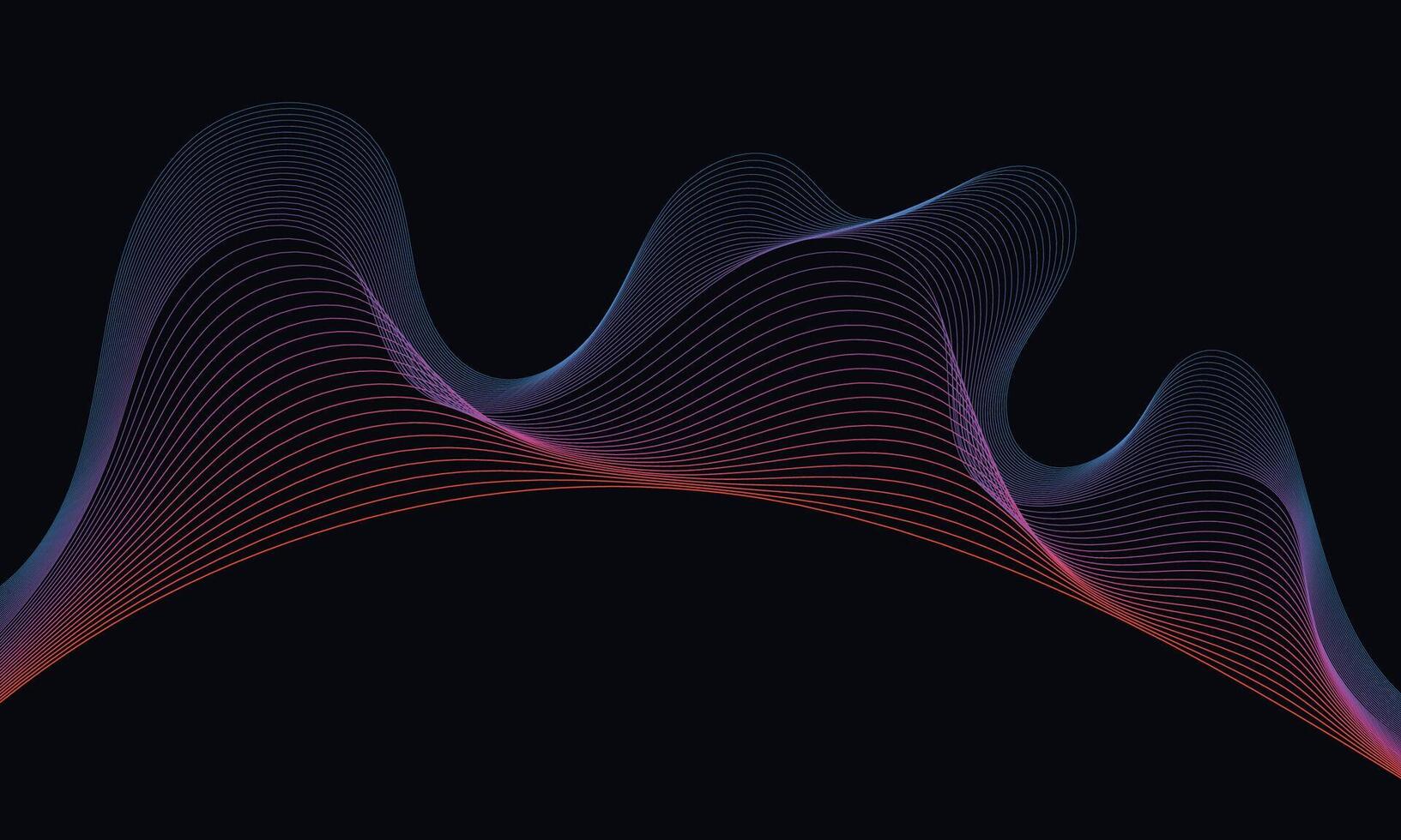 Abstract fluid wireframe background for branding and presentation on digital website or mobile marketing with modern color on dark background 35 vector