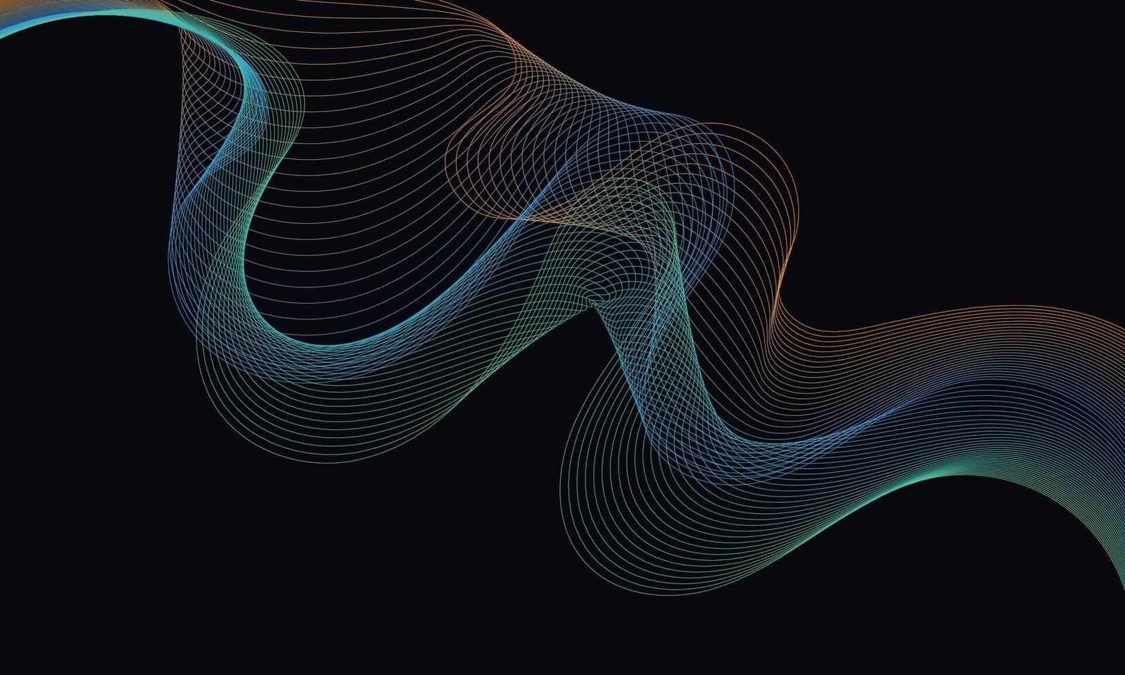 Abstract fluid wireframe background for branding and presentation on digital website or mobile marketing with modern color on dark background 30 vector