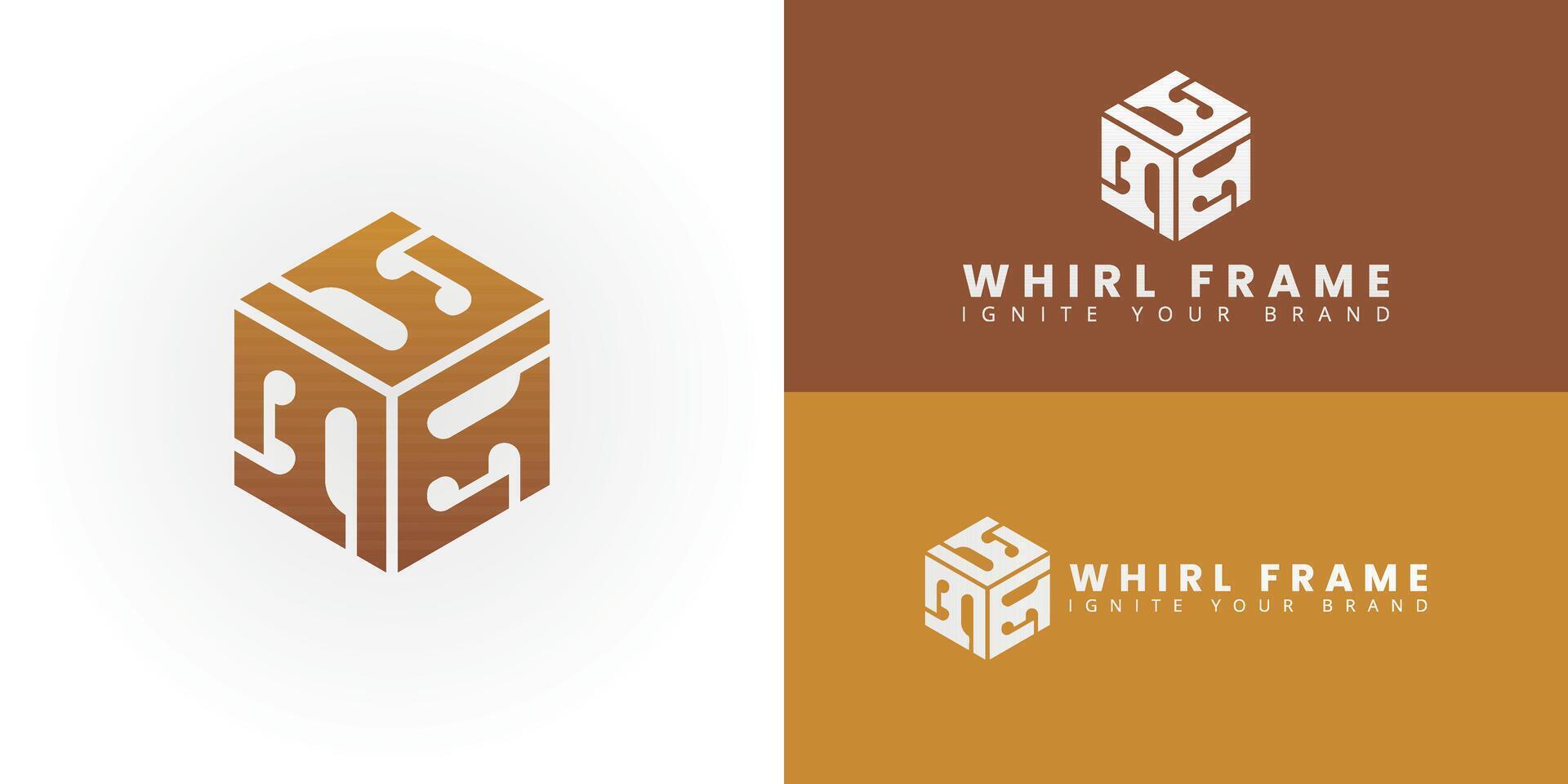 The logo features stylized WF shapes within a three-dimensional cube, symbolizing interconnected thinking in Marketing and Advertising. The cube's structured faces represent the facets of marketing. vector
