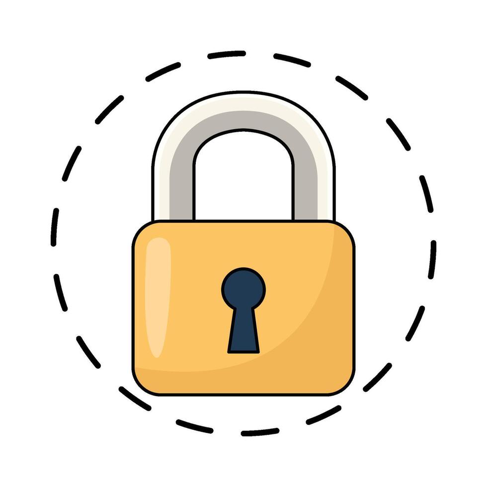 illustration of lock padlock vector