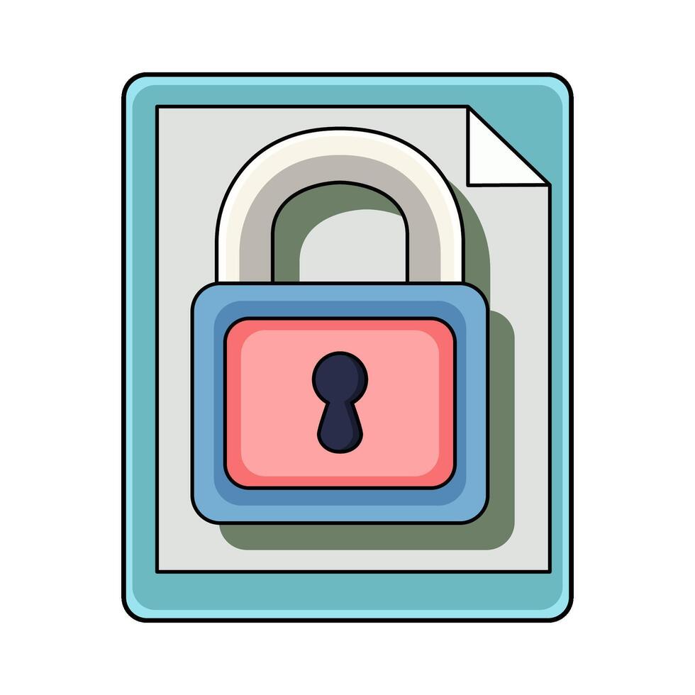 illustration of Decrypt Lock vector