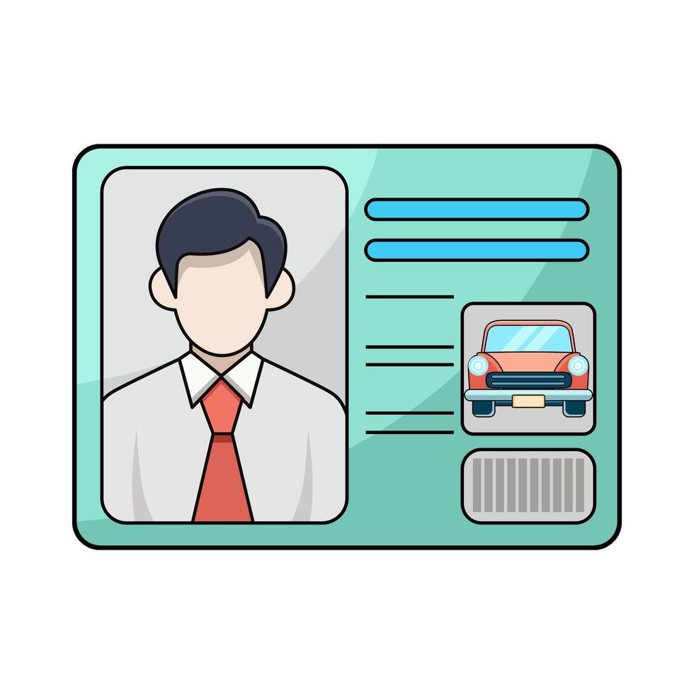 Driver license illustration vector